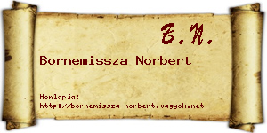 Bornemissza Norbert névjegykártya