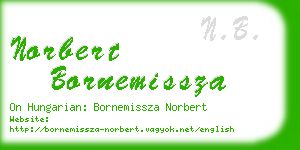 norbert bornemissza business card